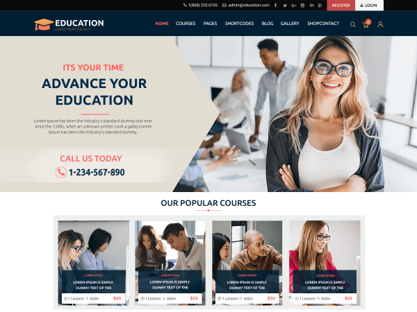 Onekorse – LMS Education Theme Plugin Version:1.0.7